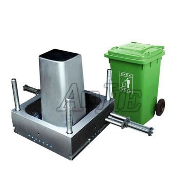 Vierrädriger Abfallbehälter aus Kunststoff